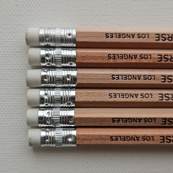 James Perse Los Angeles Natural Wood Pencils Set of 6 - Picture 3 of 7